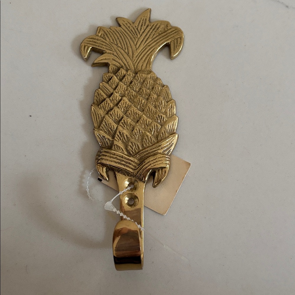 Pineapple Lacquered Brass Home Decor Wall Hook